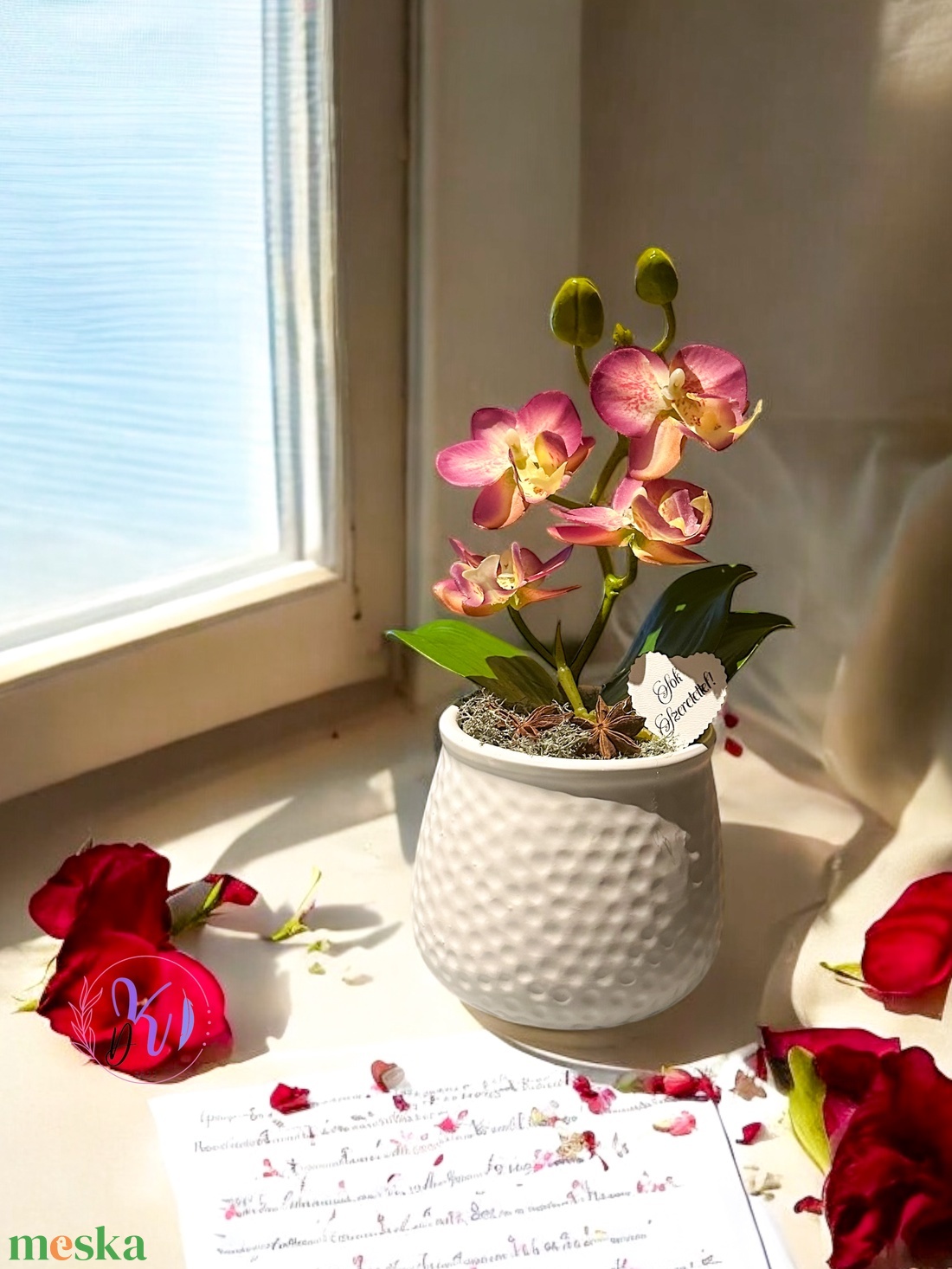 DEKOR ORCHIDEA KASPÓBAN MÁLYVA - otthon & életmód - dekoráció - virágdísz és tartó - csokor & virágdísz - Meska.hu DEKOR ORCHIDEA KASPÓBAN MÁLYVA - otthon & életmód - dekoráció - virágdísz és tartó - csokor & virágdísz - Meska.hu