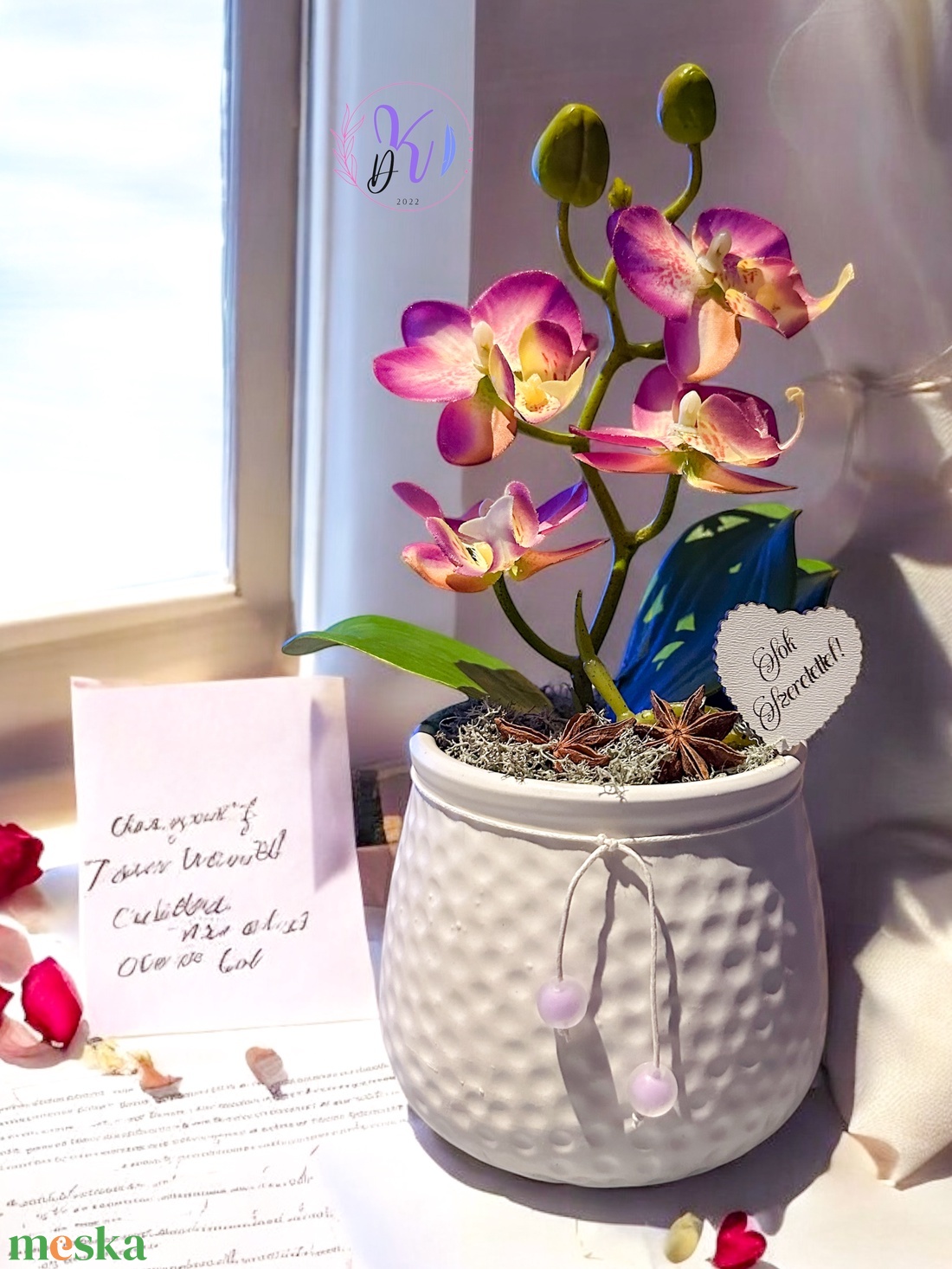 DEKOR ORCHIDEA KASPÓBAN MÁLYVA - otthon & életmód - dekoráció - virágdísz és tartó - csokor & virágdísz - Meska.hu DEKOR ORCHIDEA KASPÓBAN MÁLYVA - otthon & életmód - dekoráció - virágdísz és tartó - csokor & virágdísz - Meska.hu