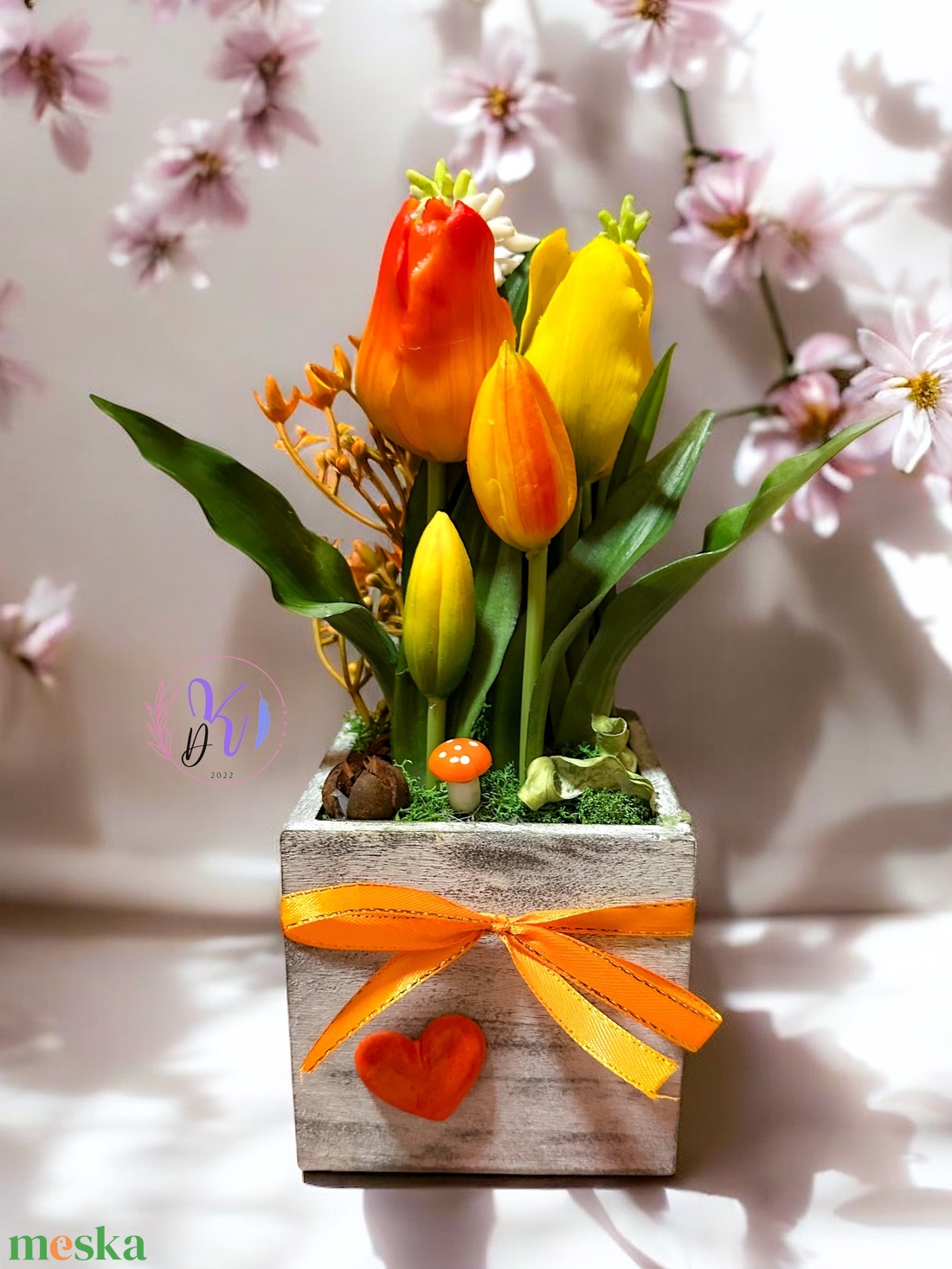 DEKOR TULIPÁN FADOBOZBAN NARANCS-CITROM - otthon & életmód - dekoráció - virágdísz és tartó - csokor & virágdísz - Meska.hu DEKOR TULIPÁN FADOBOZBAN NARANCS-CITROM - otthon & életmód - dekoráció - virágdísz és tartó - csokor & virágdísz - Meska.hu