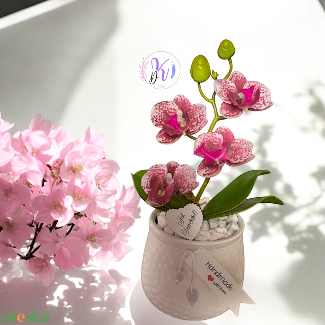 DEKOR ORCHIDEA KASPÓBAN PÖTTYÖS SÖTETRÓZSA - otthon & életmód - dekoráció - virágdísz és tartó - csokor & virágdísz - Meska.hu DEKOR ORCHIDEA KASPÓBAN PÖTTYÖS SÖTETRÓZSA - otthon & életmód - dekoráció - virágdísz és tartó - csokor & virágdísz - Meska.hu