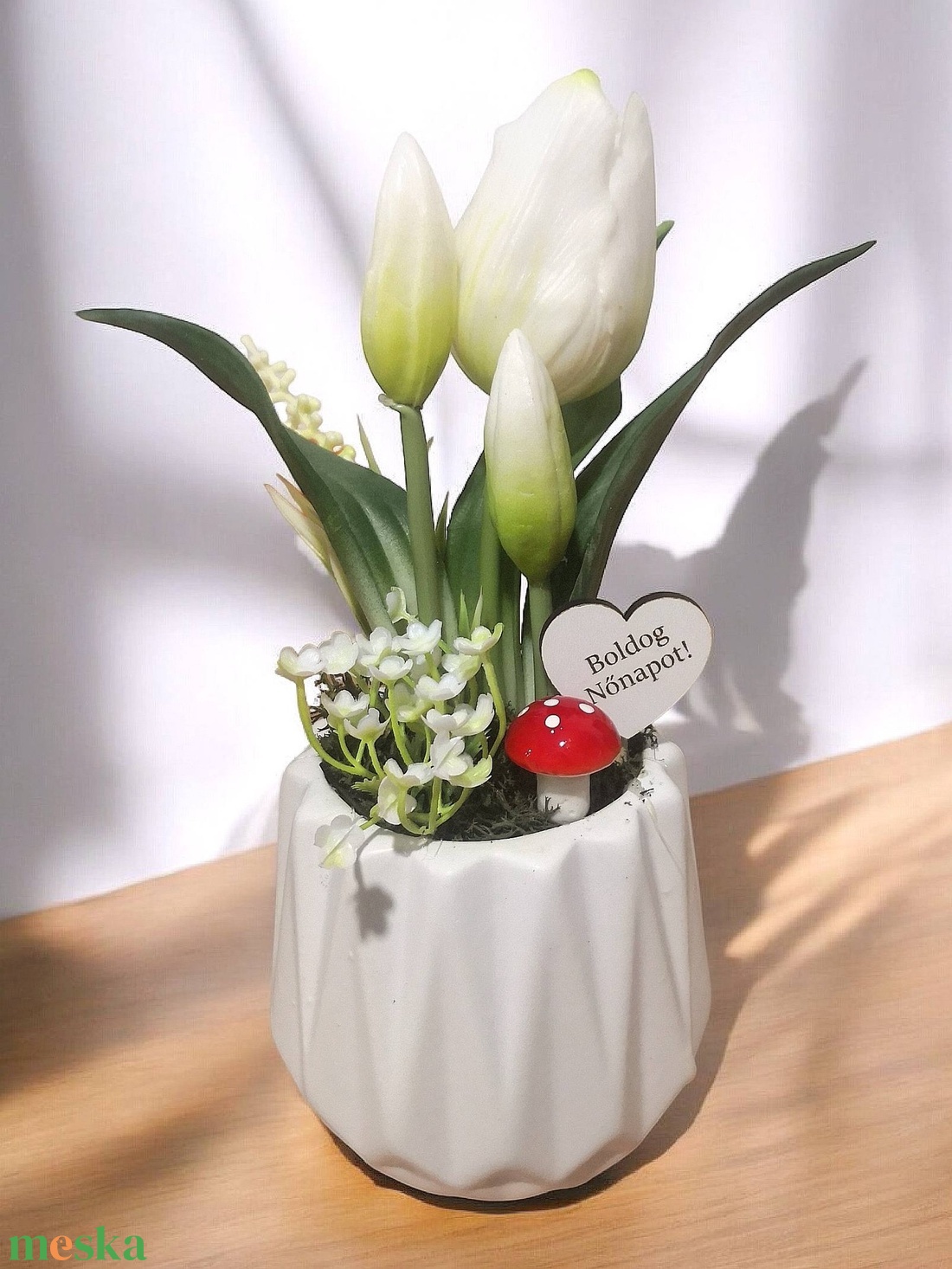 Nőnapi Dekor Tulipán Kaspóban - otthon & életmód - virágdekoráció - virágok - virágcsokor - Meska.hu