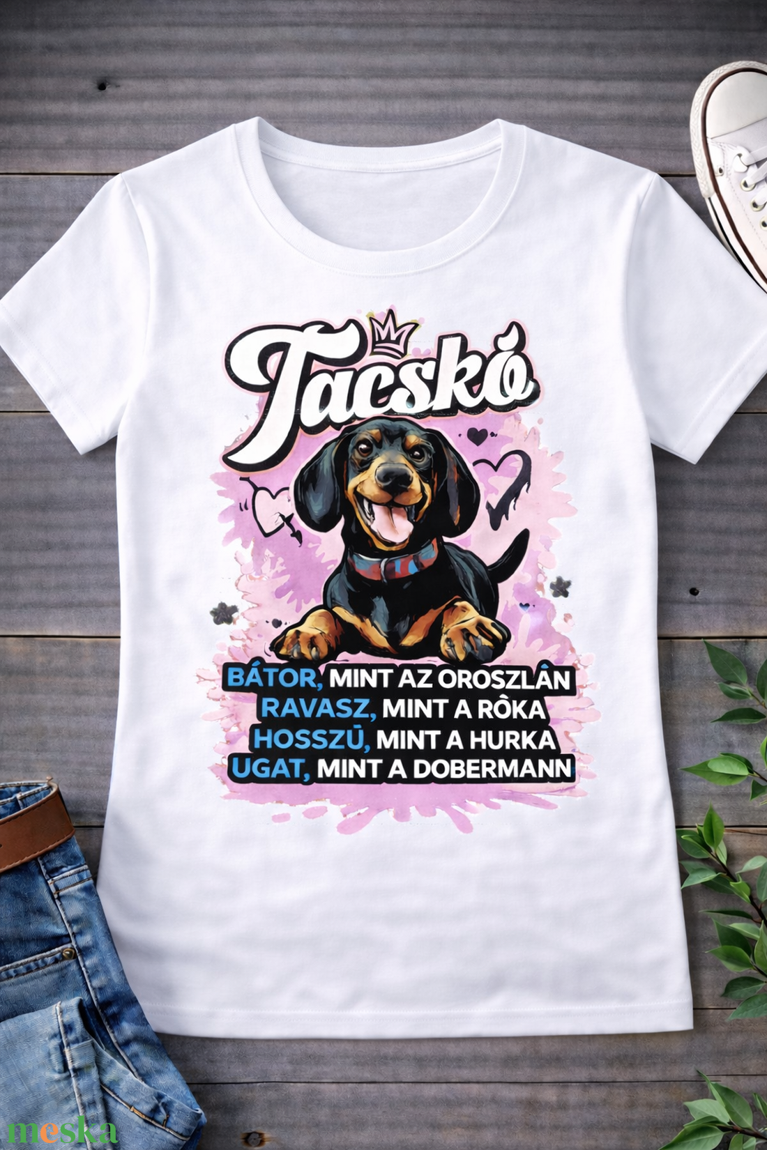 Tacskós póló - ruha & divat - női ruha - póló, felső - Meska.hu