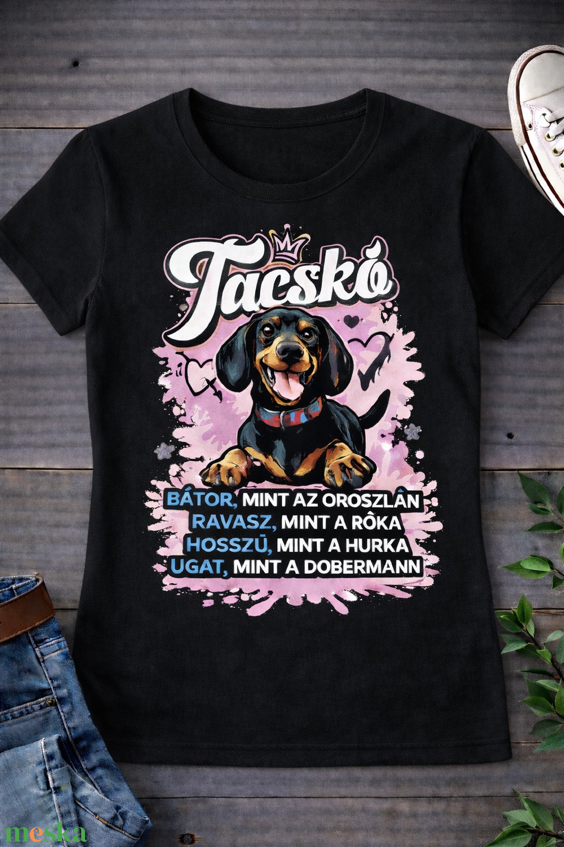 Tacskós póló - ruha & divat - női ruha - póló, felső - Meska.hu