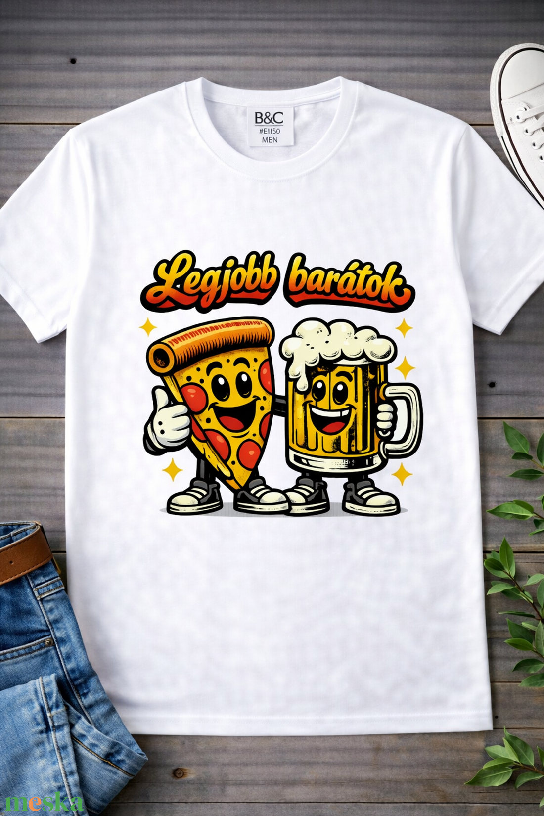 Vicces Legjobb barát póló - ruha & divat - férfi ruha - póló - Meska.hu