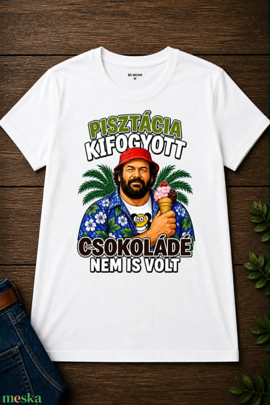 Vicces férfi Póló ikonikus Bud Spenceres - ruha & divat - női ruha - póló, felső - Meska.hu