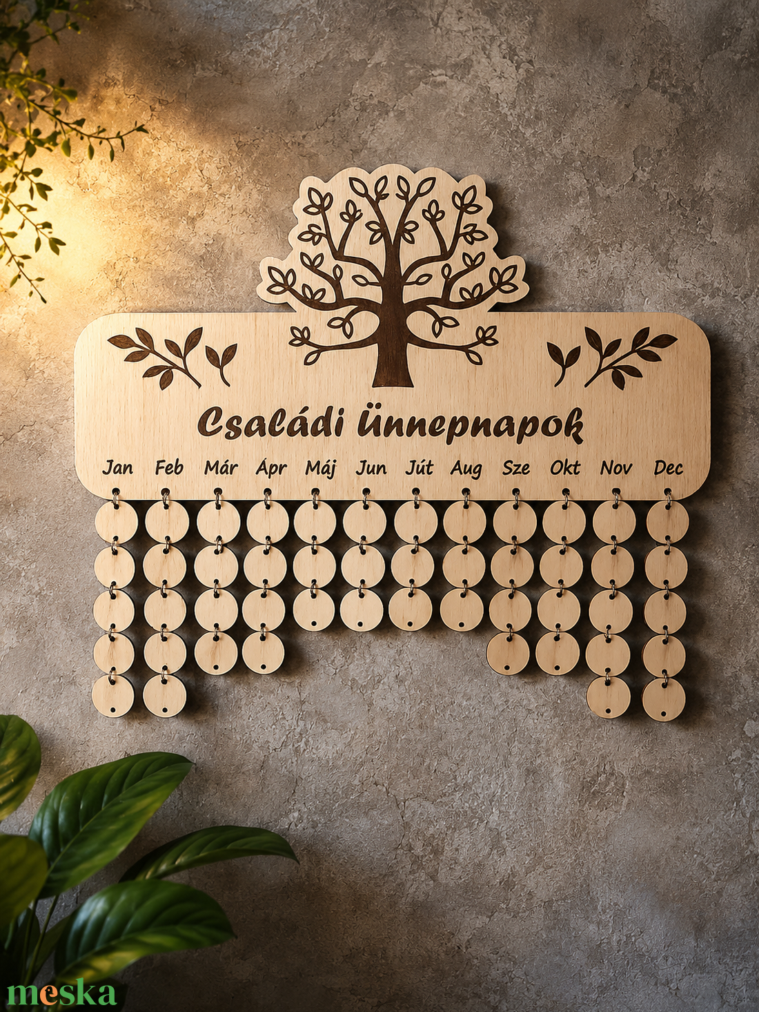 Családi Ünnepnapok tábla  - otthon & életmód - dekoráció - fali és függő dekoráció - falinaptár & öröknaptár - Meska.hu