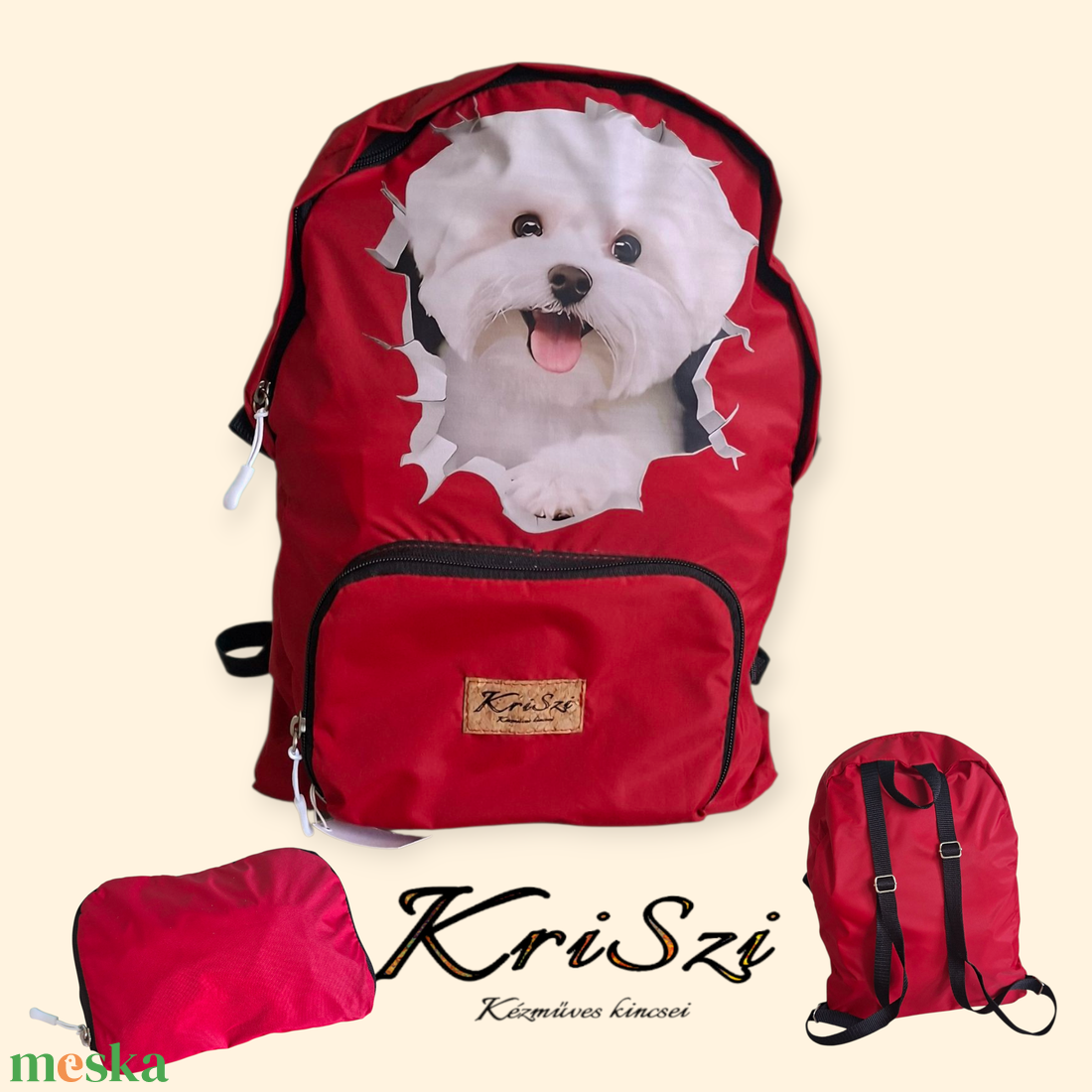 Összecsukható hátizsák - táska & tok - hátizsák - hátizsák - Meska.hu
