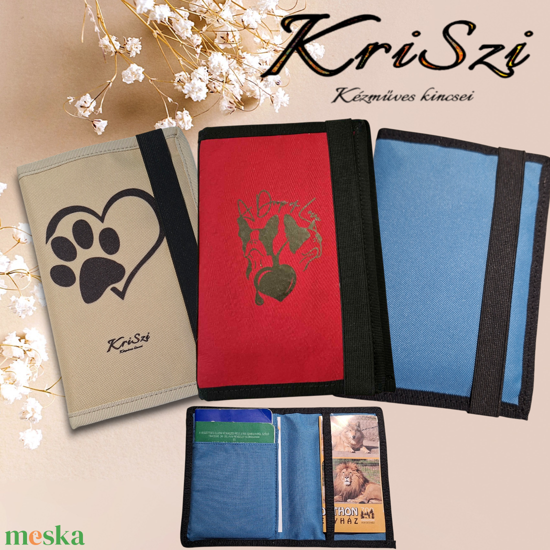 Állat útlevéltartó - táska & tok - pénztárca & más tok - kártyatartó & irattartó - Meska.hu