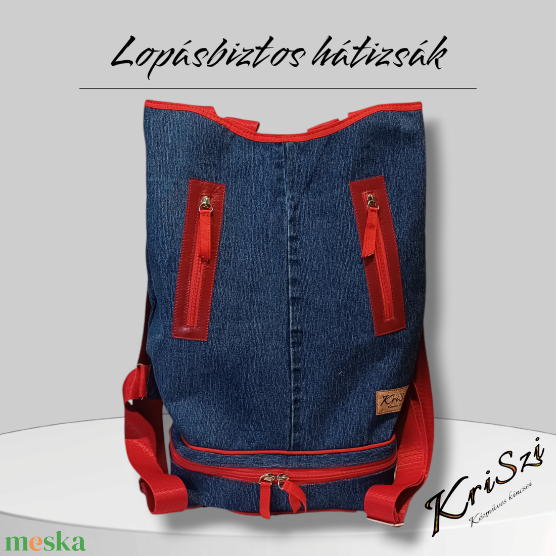 Lopásbiztos hátizsák - táska & tok - hátizsák - hátizsák - Meska.hu