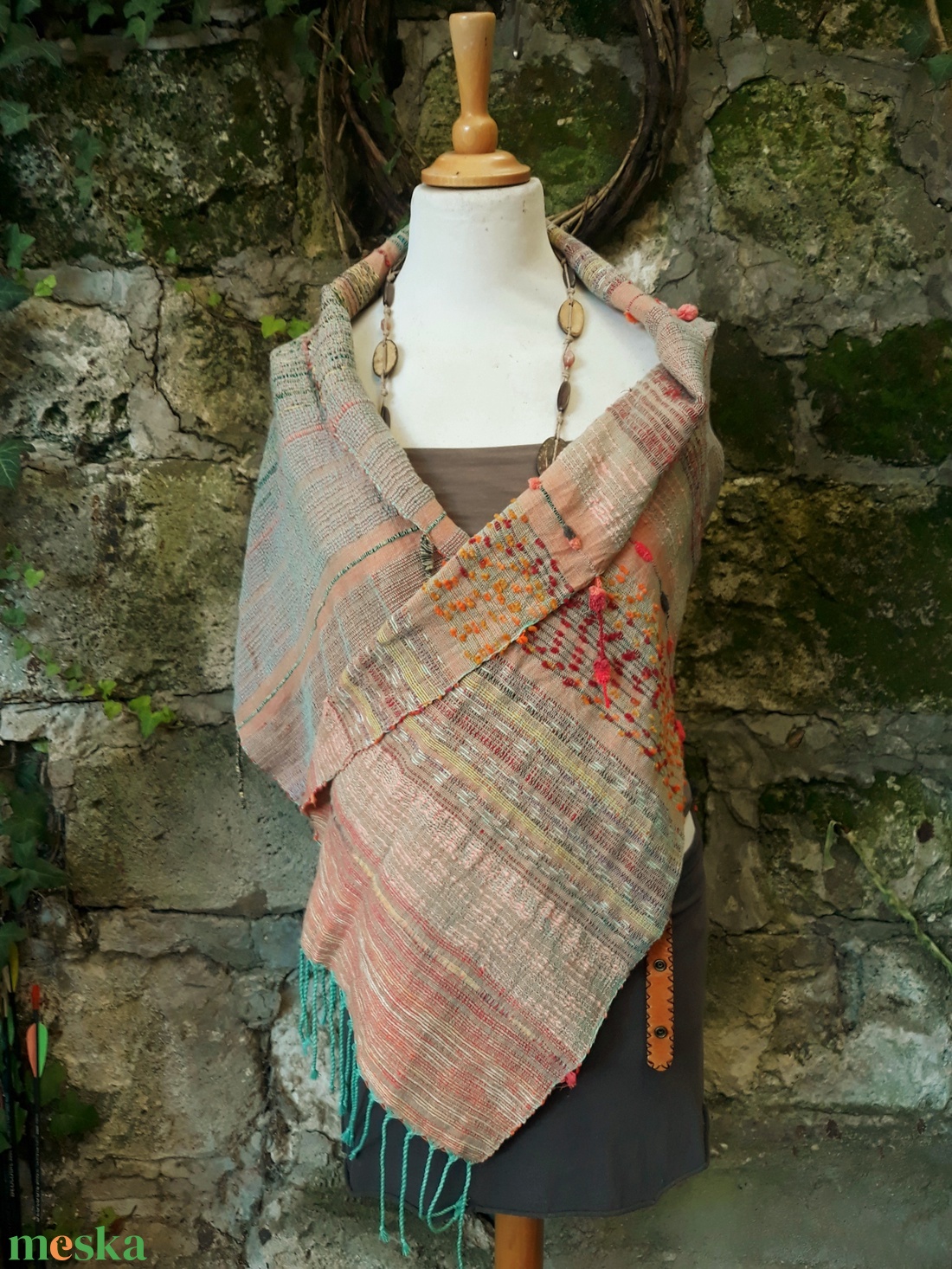 Barack-korall őszi-téli sálkendő - ruha & divat - sál, sapka, kendő - sál - Meska.hu Barack-korall őszi-téli sálkendő - ruha & divat - sál, sapka, kendő - sál - Meska.hu