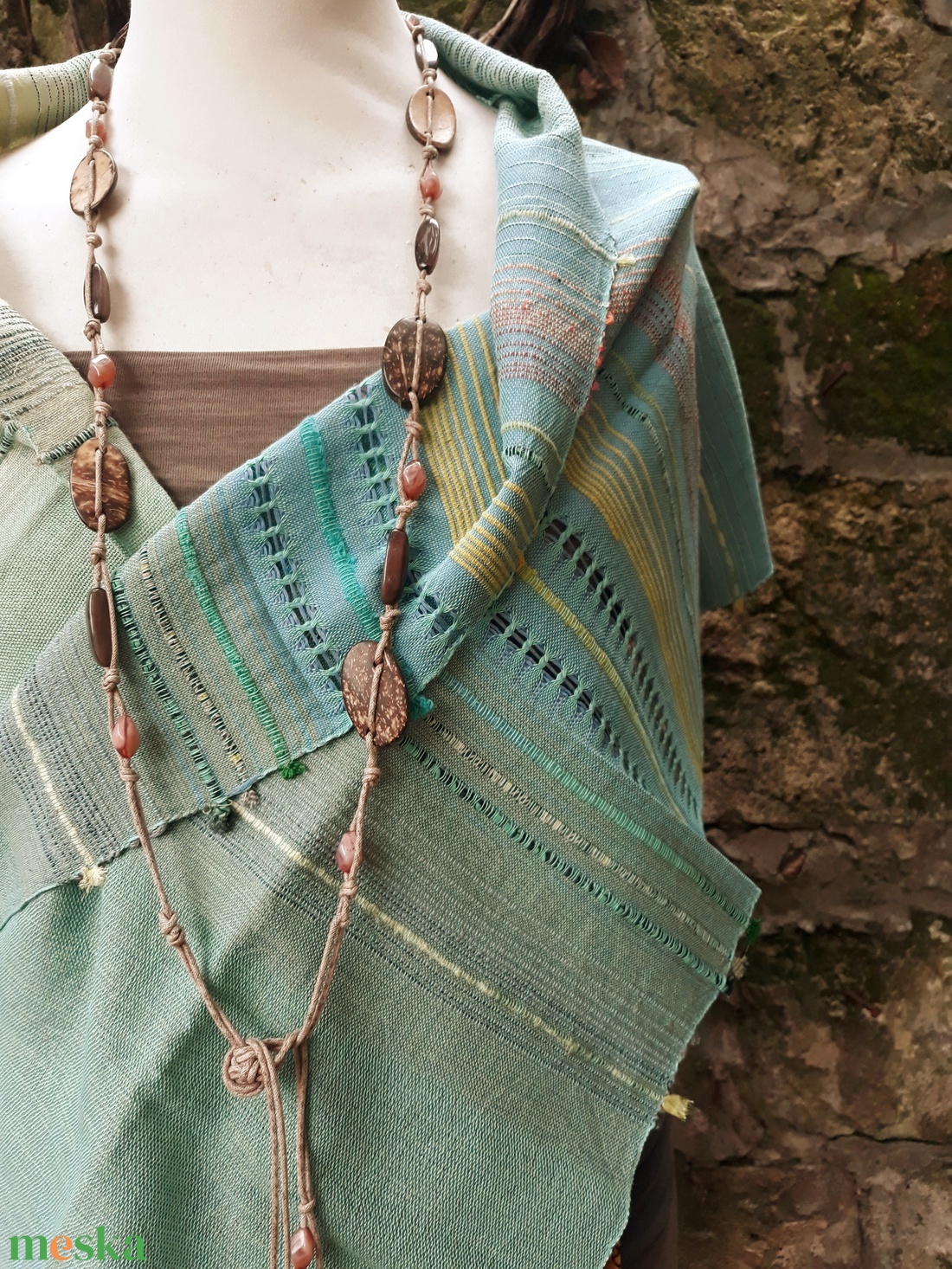 Menta-lime színátmenetes -kendő - ruha & divat - sál, sapka, kendő - kendő - Meska.hu