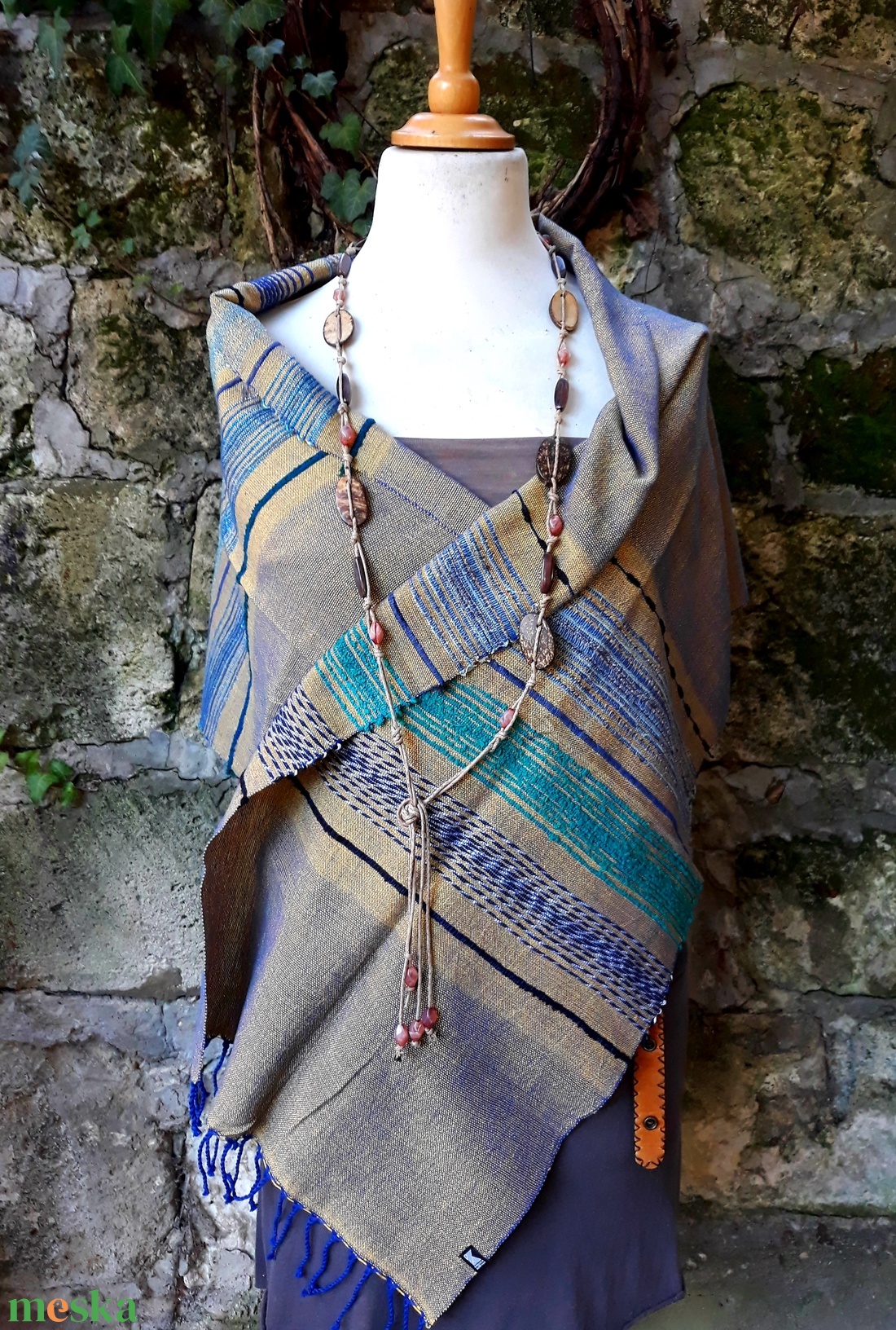 Óarany hosszú kendő - ruha & divat - sál, sapka, kendő - kendő - Meska.hu