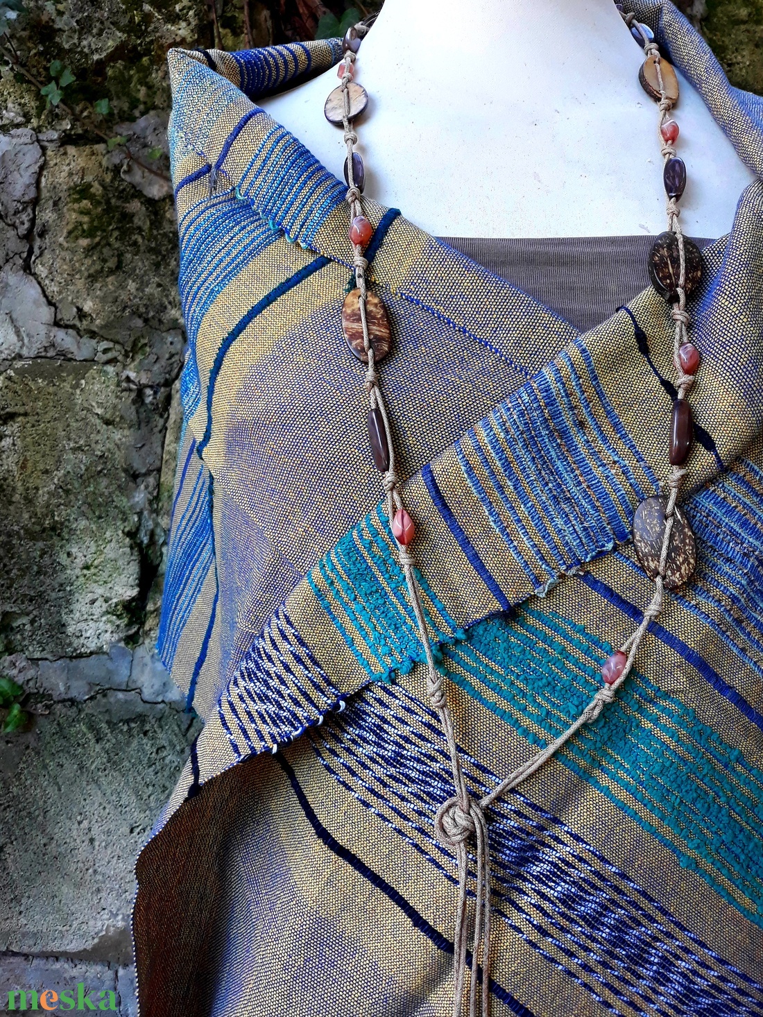 Óarany hosszú kendő - ruha & divat - sál, sapka, kendő - kendő - Meska.hu