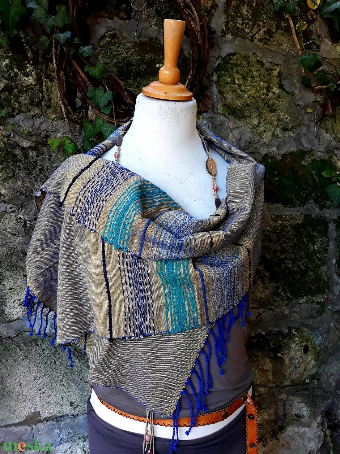 Óarany hosszú kendő - ruha & divat - sál, sapka, kendő - kendő - Meska.hu