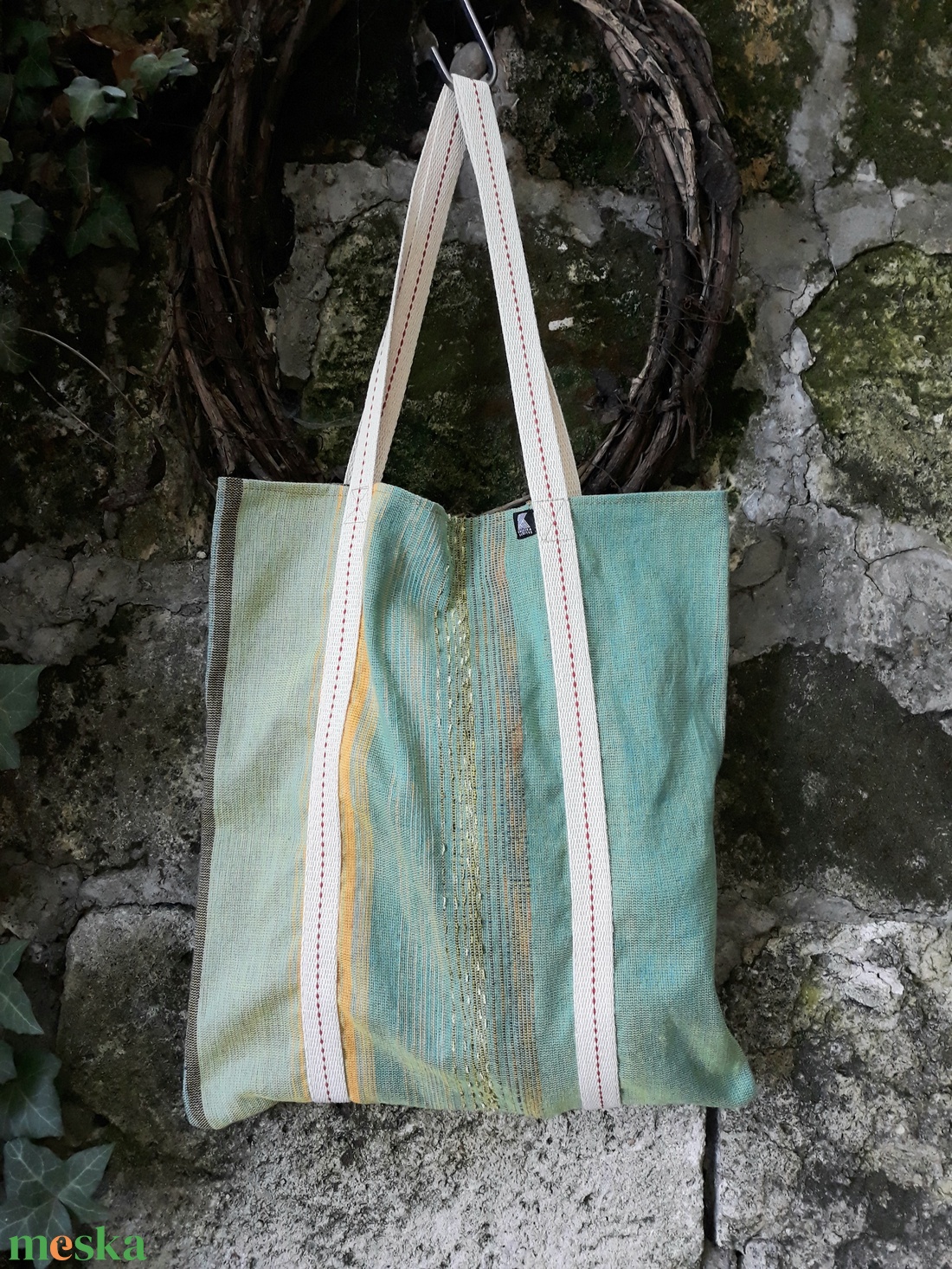 Menta-almazöld pamut szatyor - táska & tok - bevásárlás & shopper táska - shopper, textiltáska, szatyor - Meska.hu Menta-almazöld pamut szatyor - táska & tok - bevásárlás & shopper táska - shopper, textiltáska, szatyor - Meska.hu