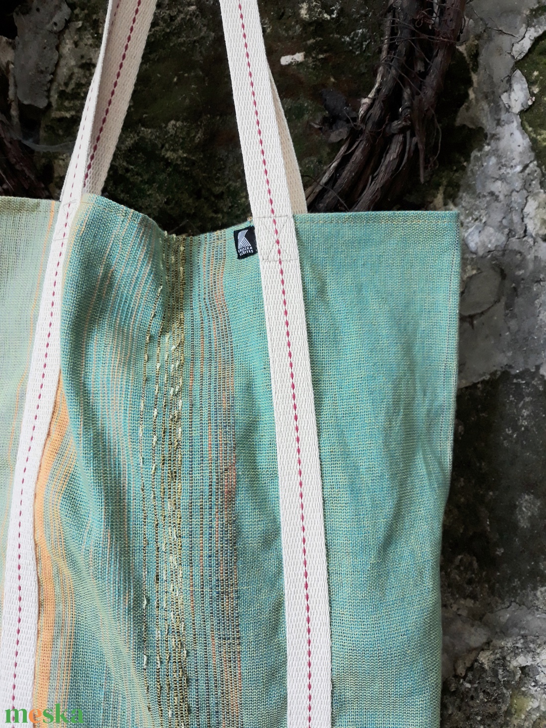 Menta-almazöld pamut szatyor - táska & tok - bevásárlás & shopper táska - shopper, textiltáska, szatyor - Meska.hu Menta-almazöld pamut szatyor - táska & tok - bevásárlás & shopper táska - shopper, textiltáska, szatyor - Meska.hu