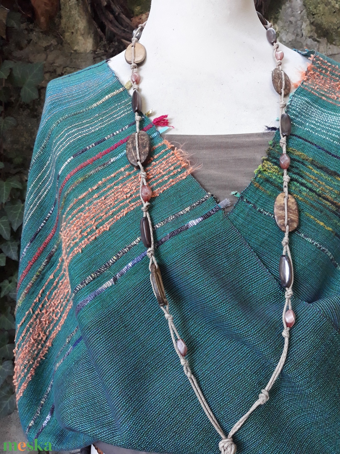 Malachit körkendő - ruha & divat - sál, sapka, kendő - kendő - Meska.hu