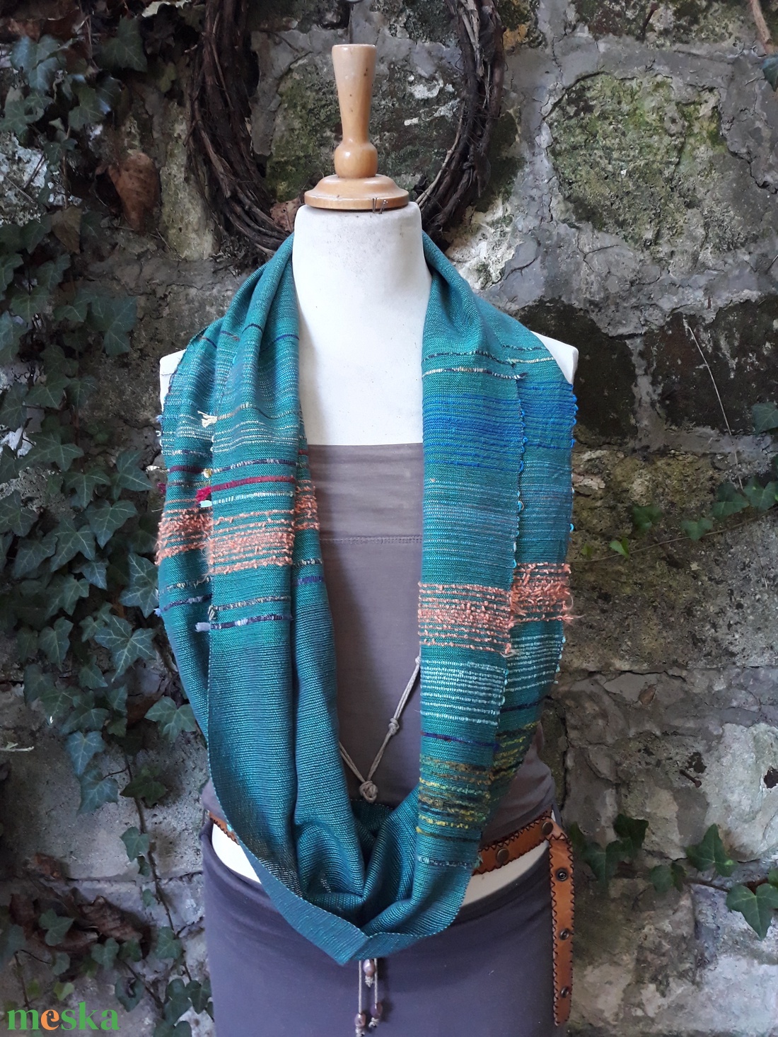 Malachit körkendő - ruha & divat - sál, sapka, kendő - kendő - Meska.hu