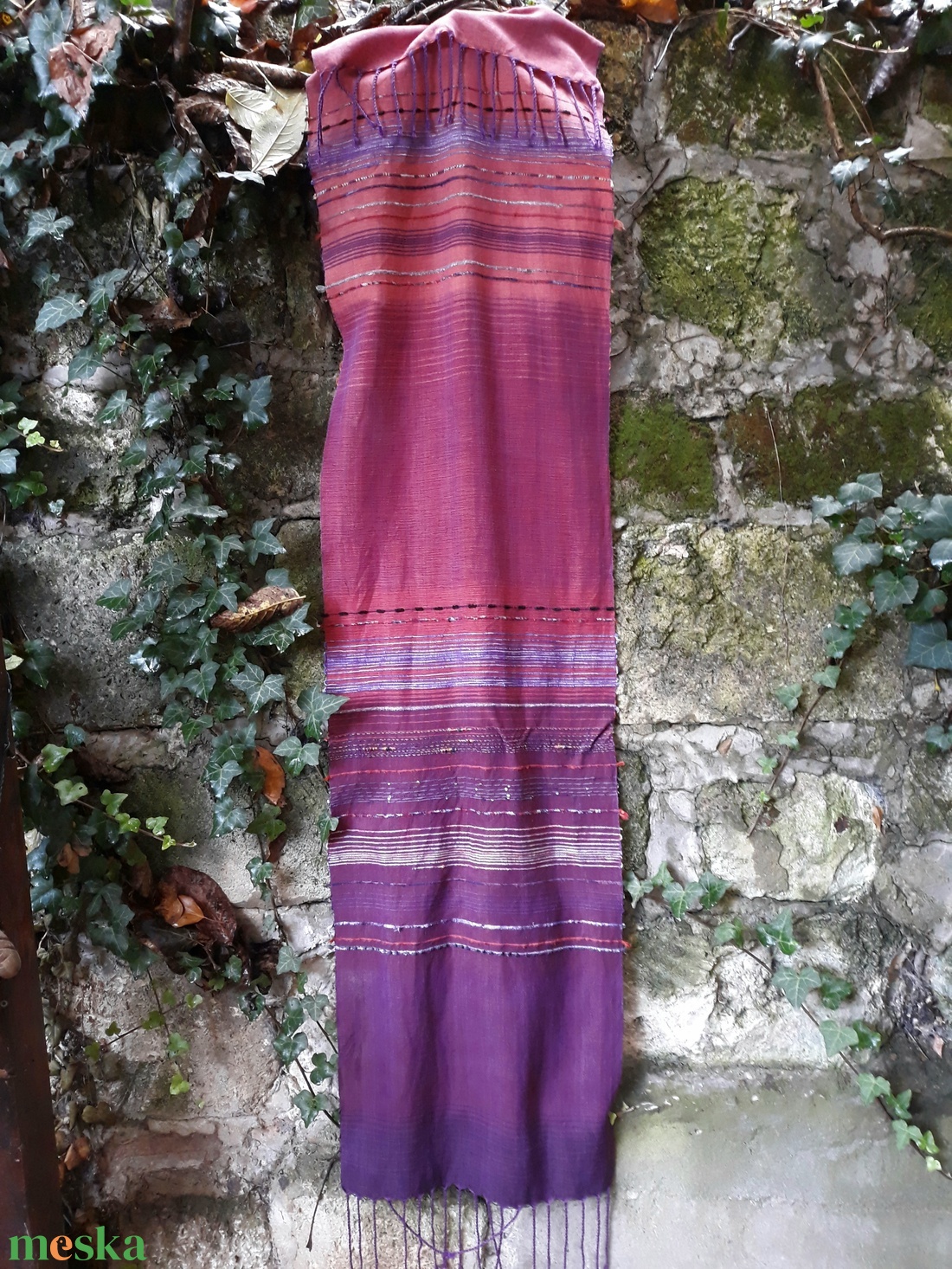 Vadszőlős-bíbor színátmenetes -kendő - ruha & divat - sál, sapka, kendő - kendő - Meska.hu