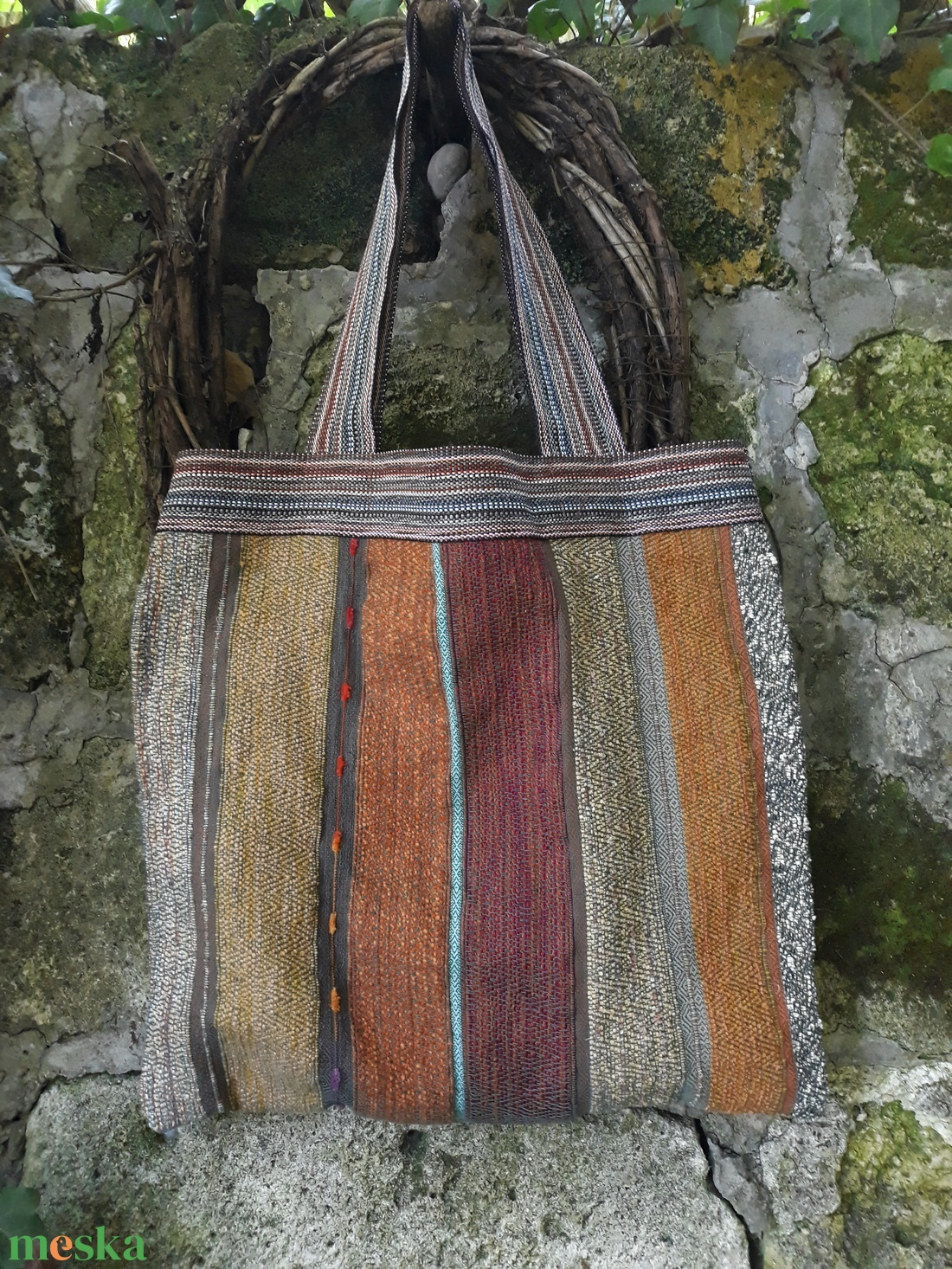 Szalagfüles pakolós földszínekben - táska & tok - bevásárlás & shopper táska - shopper, textiltáska, szatyor - Meska.hu Szalagfüles pakolós földszínekben - táska & tok - bevásárlás & shopper táska - shopper, textiltáska, szatyor - Meska.hu
