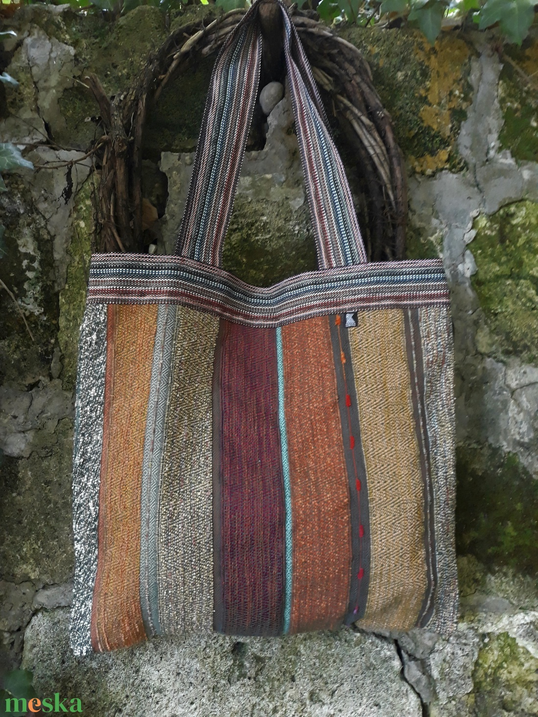 Szalagfüles pakolós földszínekben - táska & tok - bevásárlás & shopper táska - shopper, textiltáska, szatyor - Meska.hu Szalagfüles pakolós földszínekben - táska & tok - bevásárlás & shopper táska - shopper, textiltáska, szatyor - Meska.hu