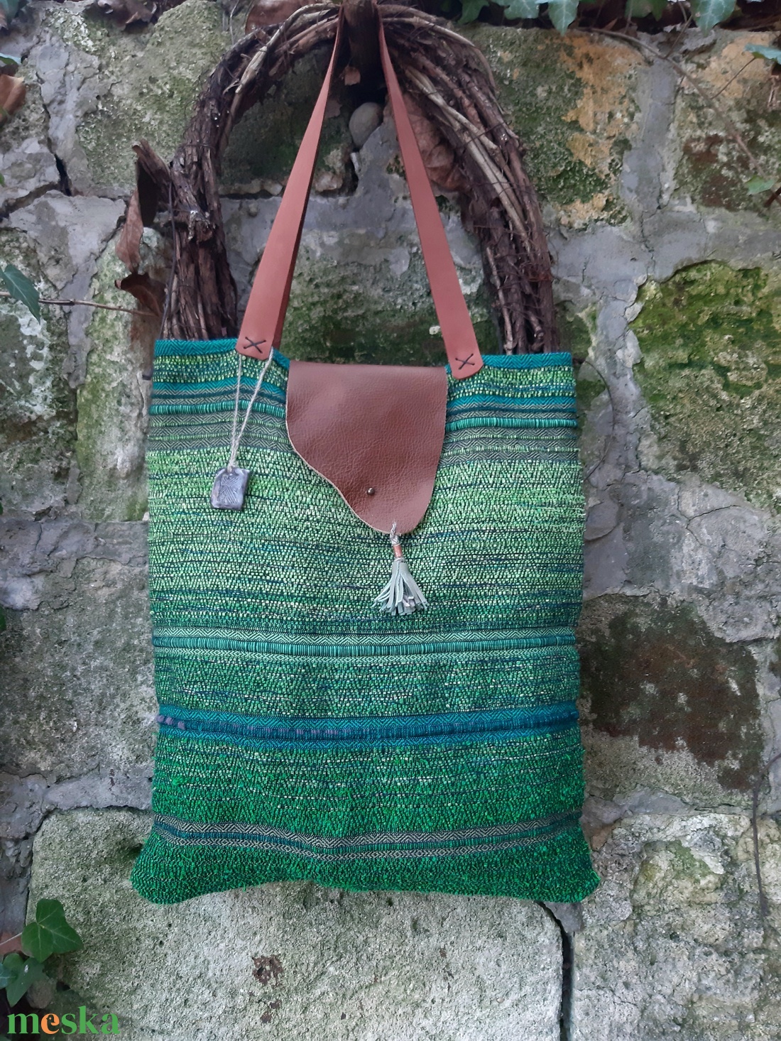 Smaragdzöld újraszatyor - táska & tok - bevásárlás & shopper táska - shopper, textiltáska, szatyor - Meska.hu Smaragdzöld újraszatyor - táska & tok - bevásárlás & shopper táska - shopper, textiltáska, szatyor - Meska.hu