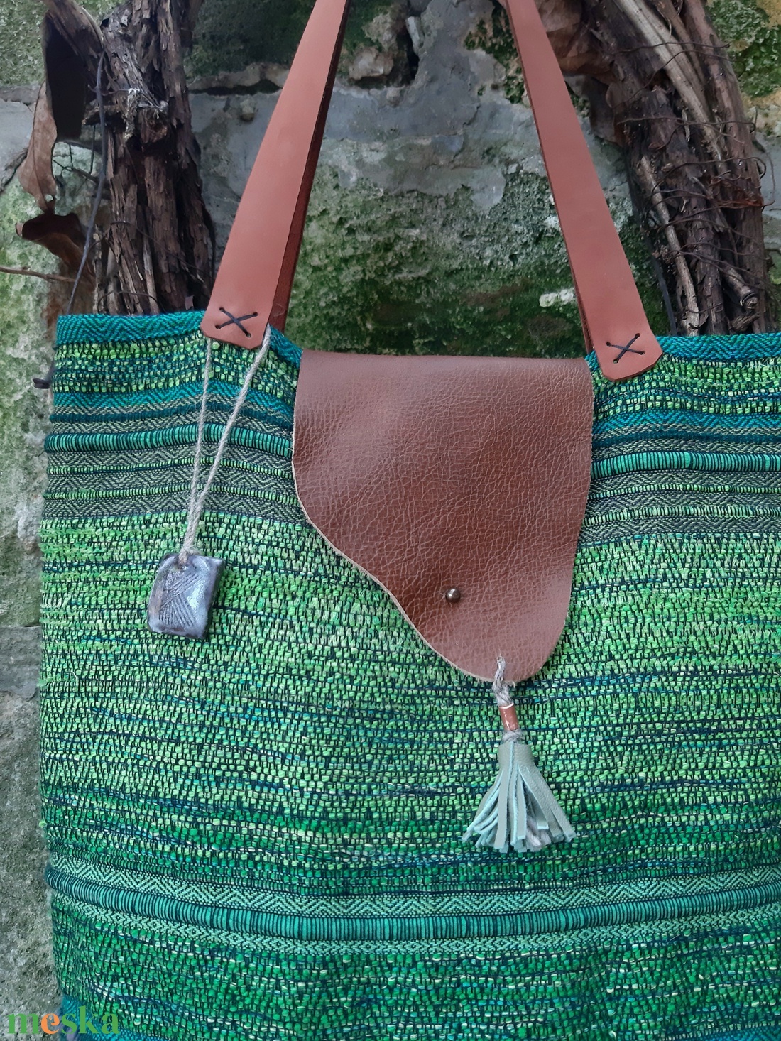 Smaragdzöld újraszatyor - táska & tok - bevásárlás & shopper táska - shopper, textiltáska, szatyor - Meska.hu Smaragdzöld újraszatyor - táska & tok - bevásárlás & shopper táska - shopper, textiltáska, szatyor - Meska.hu