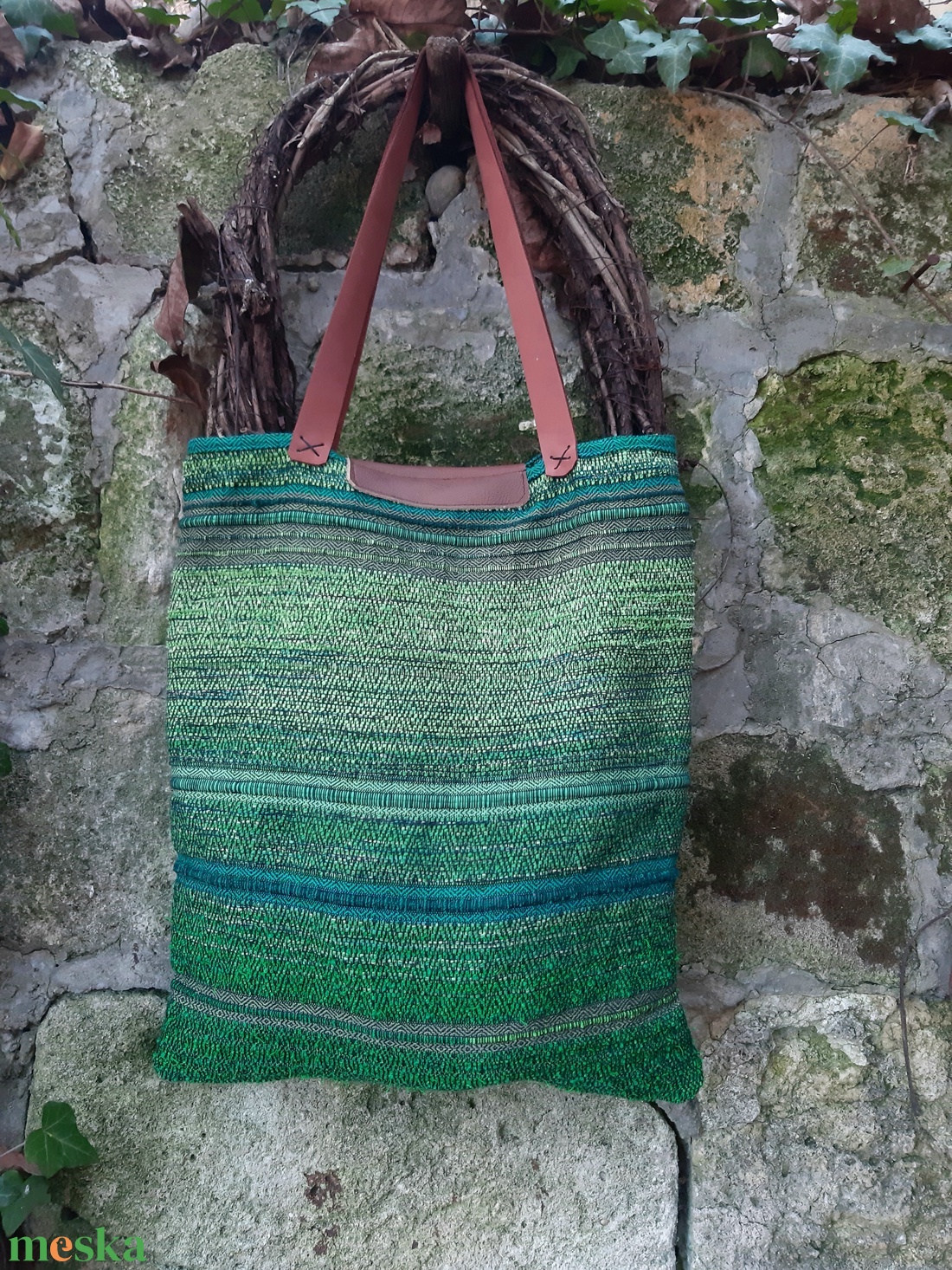 Smaragdzöld újraszatyor - táska & tok - bevásárlás & shopper táska - shopper, textiltáska, szatyor - Meska.hu Smaragdzöld újraszatyor - táska & tok - bevásárlás & shopper táska - shopper, textiltáska, szatyor - Meska.hu