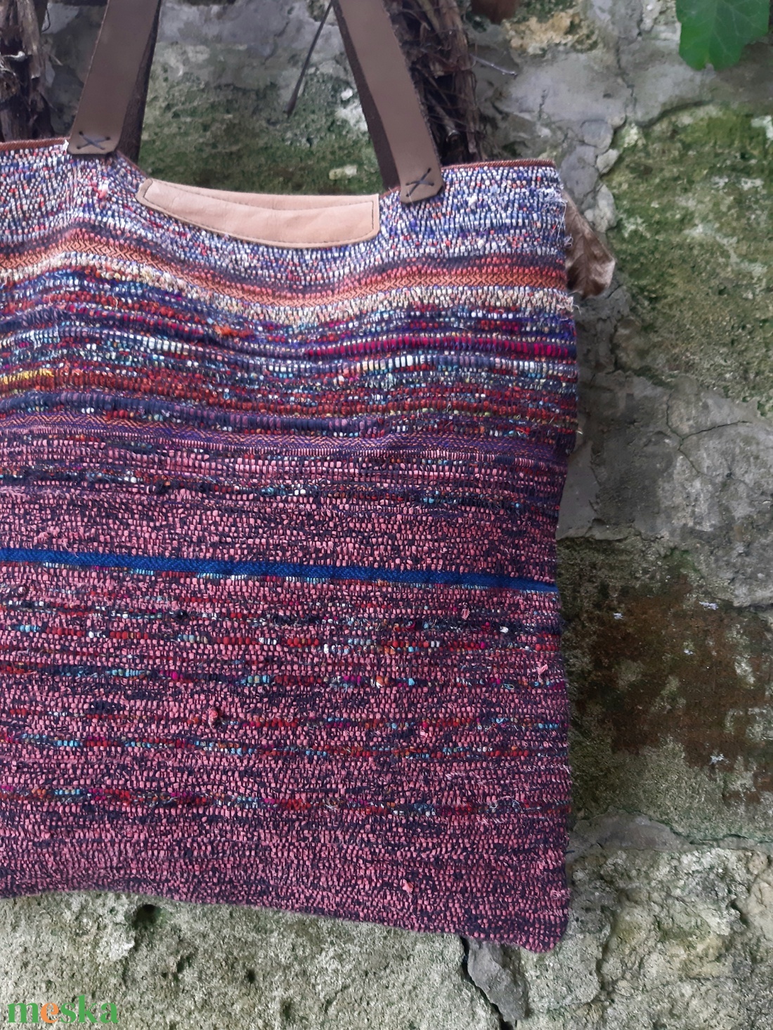 Fáradt rózsaszín átmenetes újraszatyor - táska & tok - bevásárlás & shopper táska - shopper, textiltáska, szatyor - Meska.hu