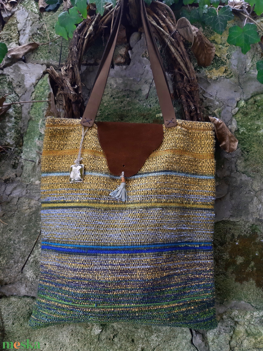 Szalmasárga átmenetes újraszatyor - táska & tok - bevásárlás & shopper táska - shopper, textiltáska, szatyor - Meska.hu