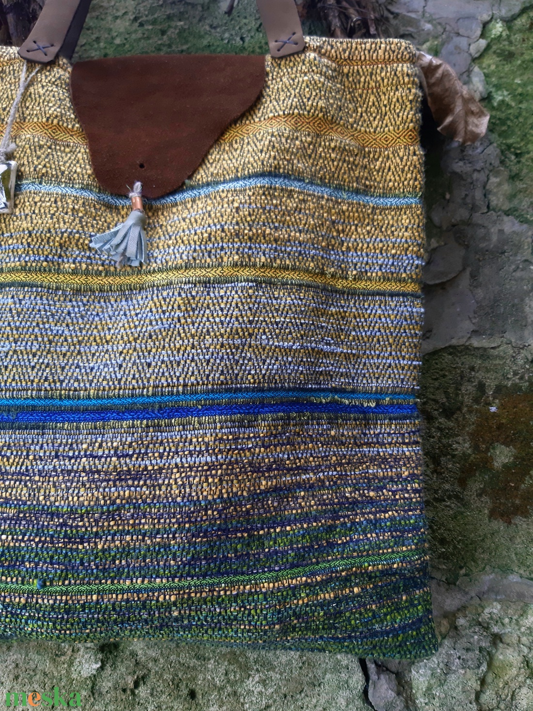 Szalmasárga átmenetes újraszatyor - táska & tok - bevásárlás & shopper táska - shopper, textiltáska, szatyor - Meska.hu