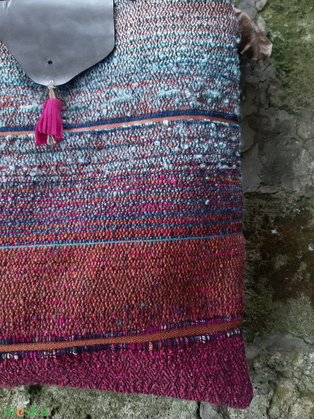 Jégkék-mályva átmenetes újraszatyor - táska & tok - bevásárlás & shopper táska - shopper, textiltáska, szatyor - Meska.hu