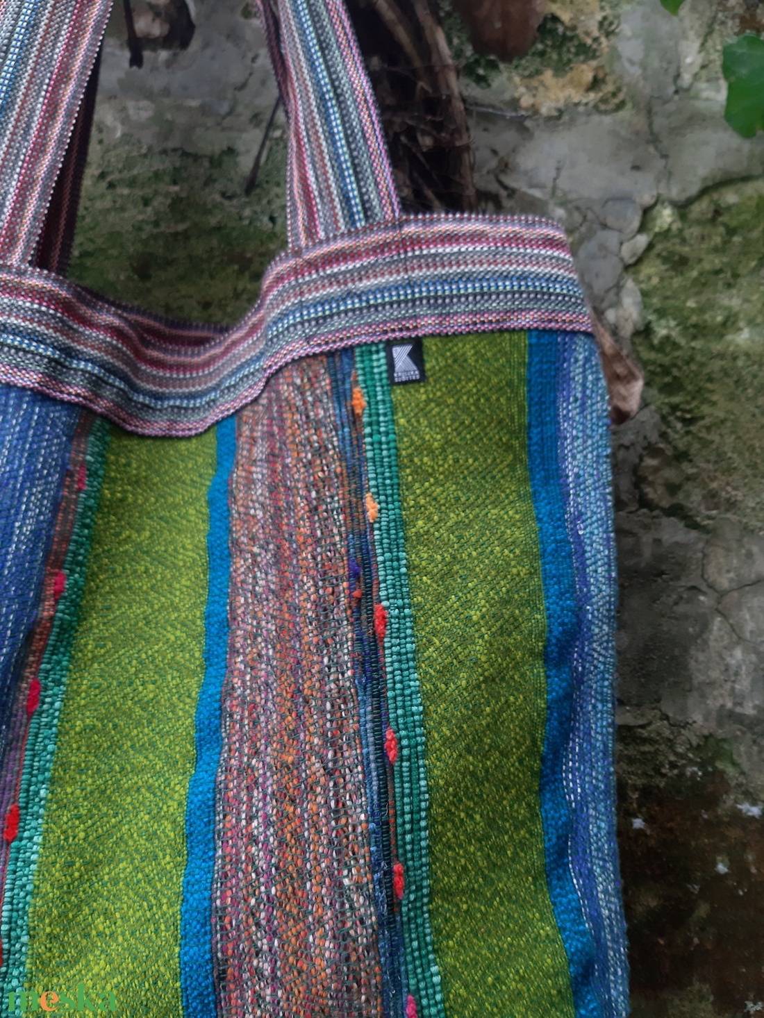 Sóskazöld-petrol pakolós   - táska & tok - bevásárlás & shopper táska - shopper, textiltáska, szatyor - Meska.hu