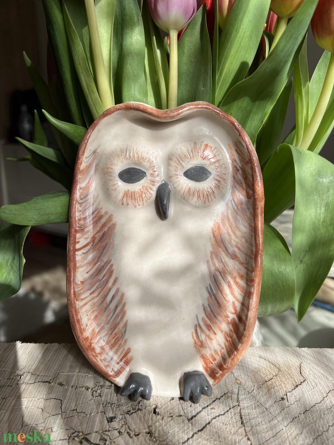 Kézzel készített kerámia baglyos tálka � Egyedi ajándék - otthon & életmód - konyhafelszerelés, tálalás - tálalás - tányér & étkészlet - Meska.hu