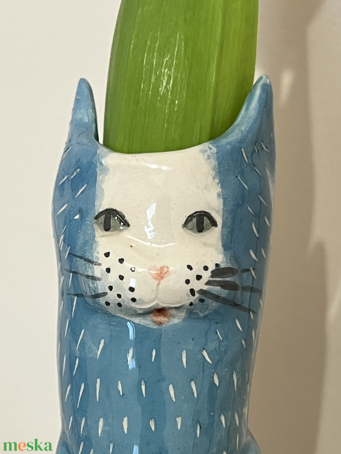 Váza Macska 14 cm - otthon & életmód - virágdekoráció - virágtartó - váza - Meska.hu