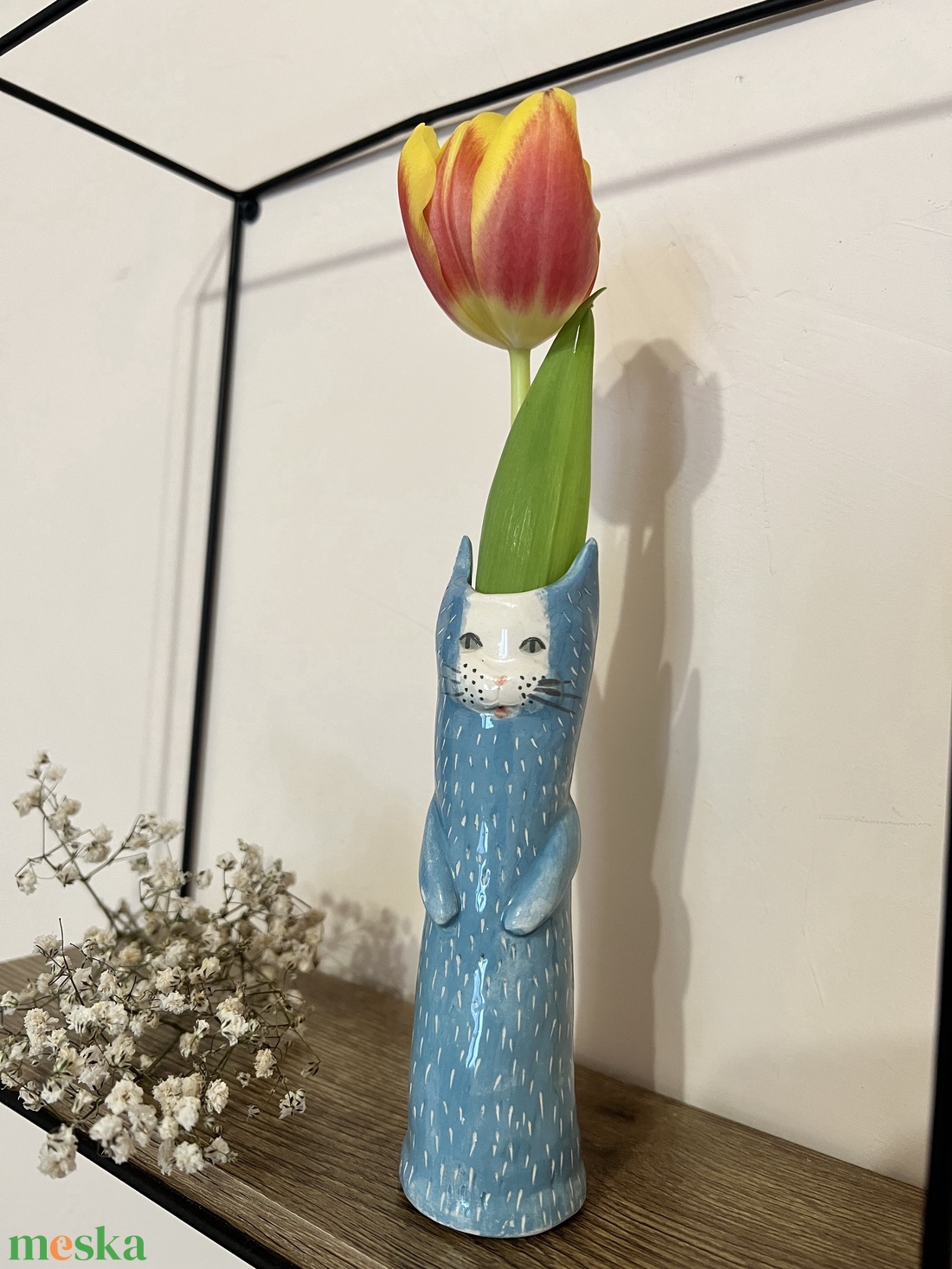 Váza Macska 14 cm - otthon & életmód - virágdekoráció - virágtartó - váza - Meska.hu