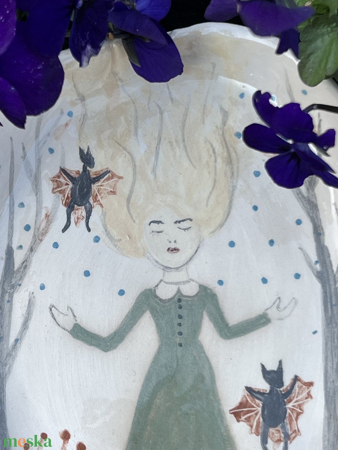 Kézzel készített kerámia tálka  - otthon & életmód - konyhafelszerelés, tálalás - tálalás - tányér & étkészlet - Meska.hu