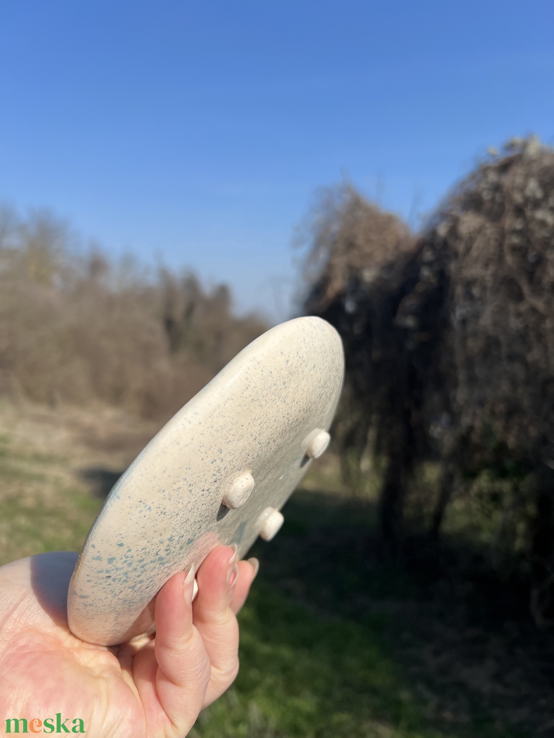 Kézzel festett tavaszi desszerttányér � Kislibák és nárciszok - otthon & életmód - konyhafelszerelés, tálalás - tálalás - tányér & étkészlet - Meska.hu