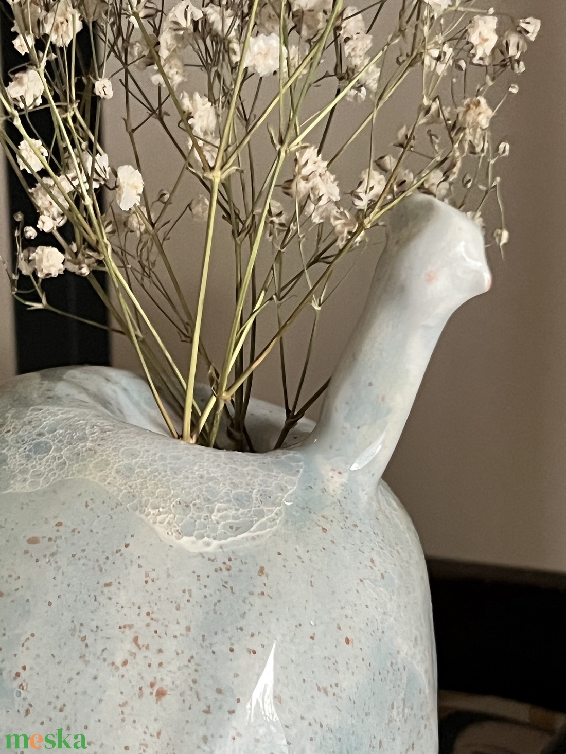 Kézműves Páva egyedi kerámia váza - otthon & életmód - virágdekoráció - virágtartó - váza - Meska.hu