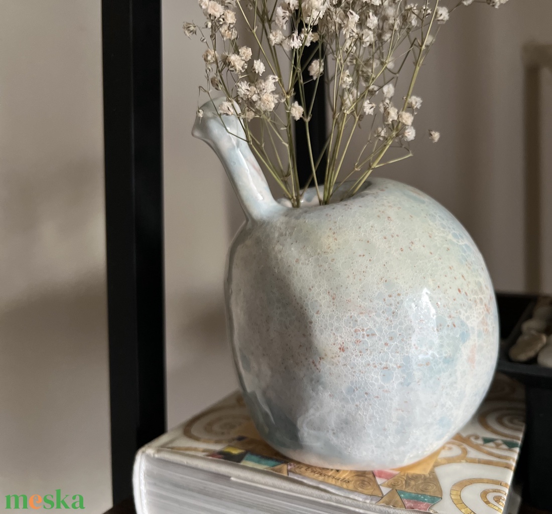 Kézműves Páva egyedi kerámia váza - otthon & életmód - virágdekoráció - virágtartó - váza - Meska.hu