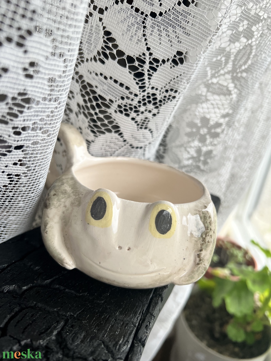 Vidám béka bögre � tökéletes ajándék, kb  200 ml - otthon & életmód - konyhafelszerelés, tálalás - tálalás - bögre & csésze - Meska.hu