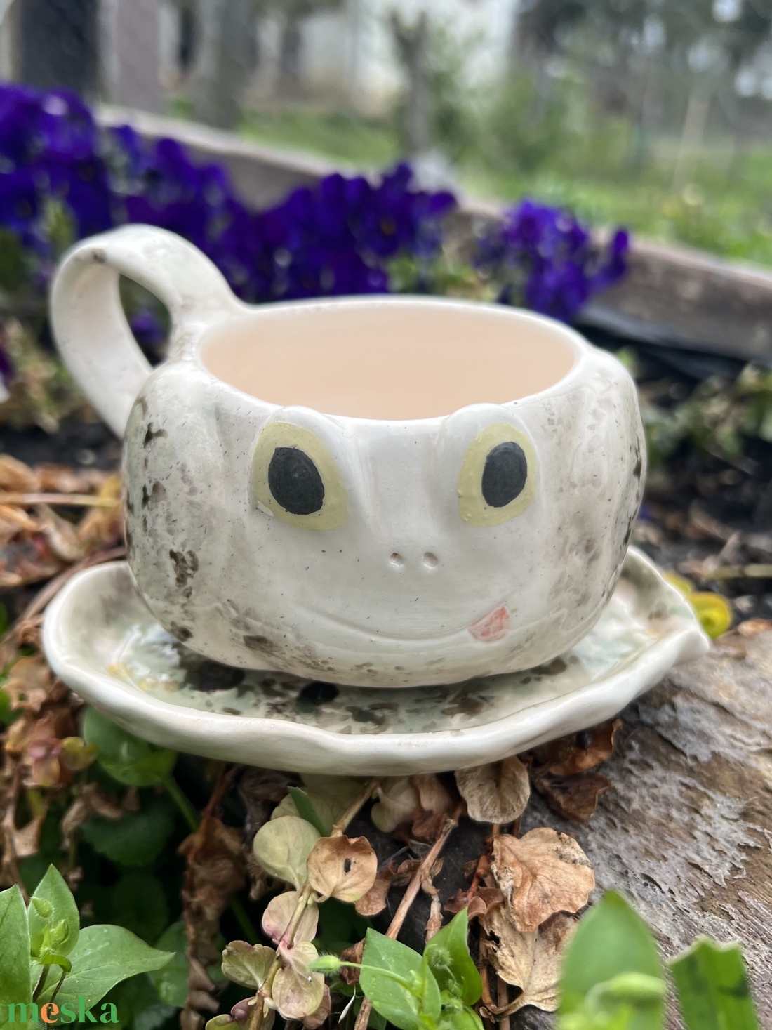 Mini Békás Eszpresszó Készlet � Bögre és Kistányér (180 ml) - otthon & életmód - konyhafelszerelés, tálalás - tálalás - bögre & csésze - Meska.hu