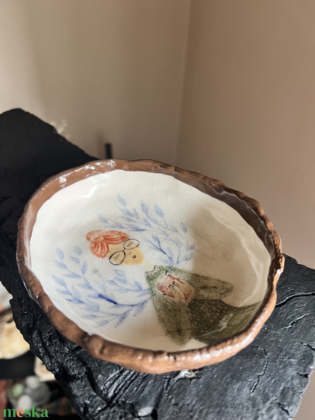 Kézzel Készített Kerámia Romantikus hölgy �  ékszertartó  - ékszer - ékszertartó - ékszertartó tál - Meska.hu