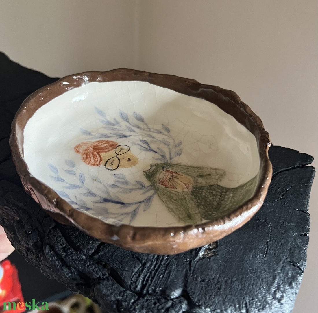 Kézzel Készített Kerámia Romantikus hölgy �  ékszertartó  - ékszer - ékszertartó - ékszertartó tál - Meska.hu