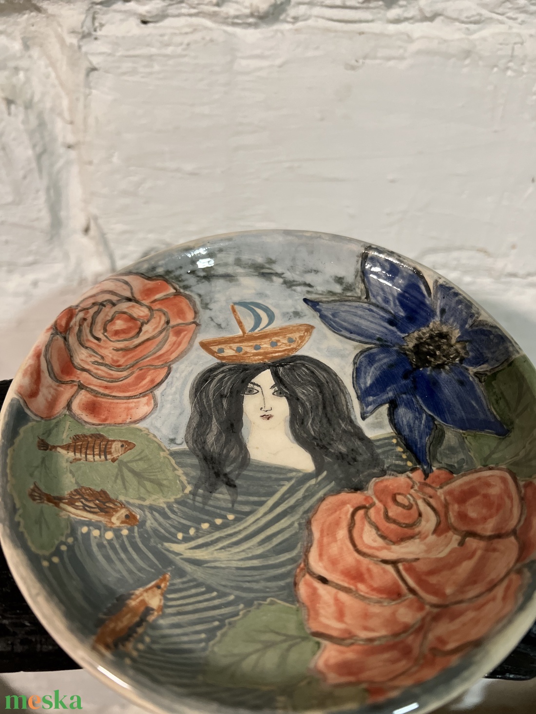 Kerámia desszert tányér  - otthon & életmód - konyhafelszerelés, tálalás - tálalás - tányér & étkészlet - Meska.hu