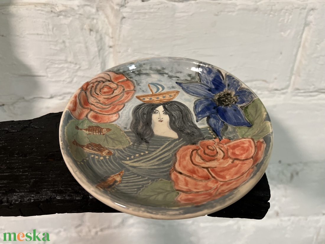 Kerámia desszert tányér  - otthon & életmód - konyhafelszerelés, tálalás - tálalás - tányér & étkészlet - Meska.hu