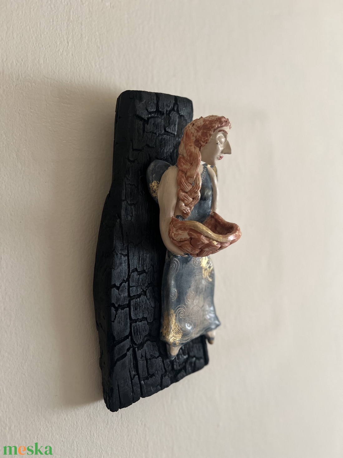 Kerámia angyal - otthon & életmód - dekoráció - fali és függő dekoráció - falra akasztható dekor - Meska.hu