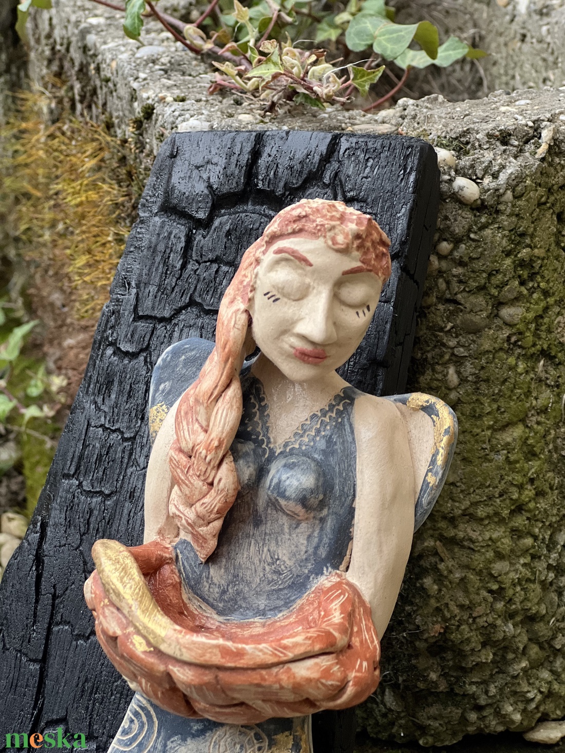 Kerámia angyal - otthon & életmód - dekoráció - fali és függő dekoráció - falra akasztható dekor - Meska.hu