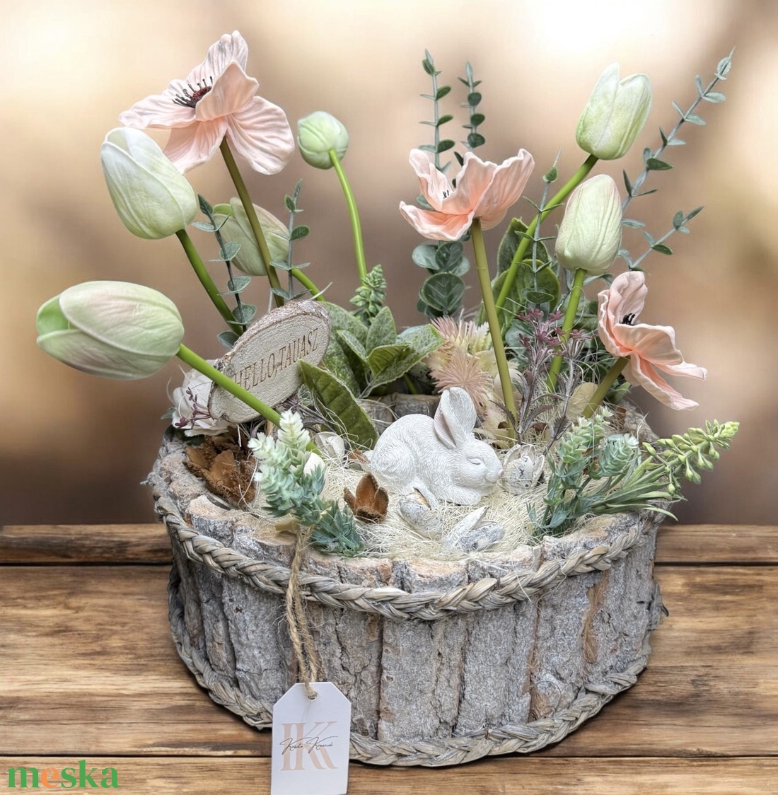 �� Tavaszi Fészek �� asztaldísz - ünnepi díszek, dekorációk - húsvéti díszek és dekorációk - húsvéti asztaldíszek - Meska.hu