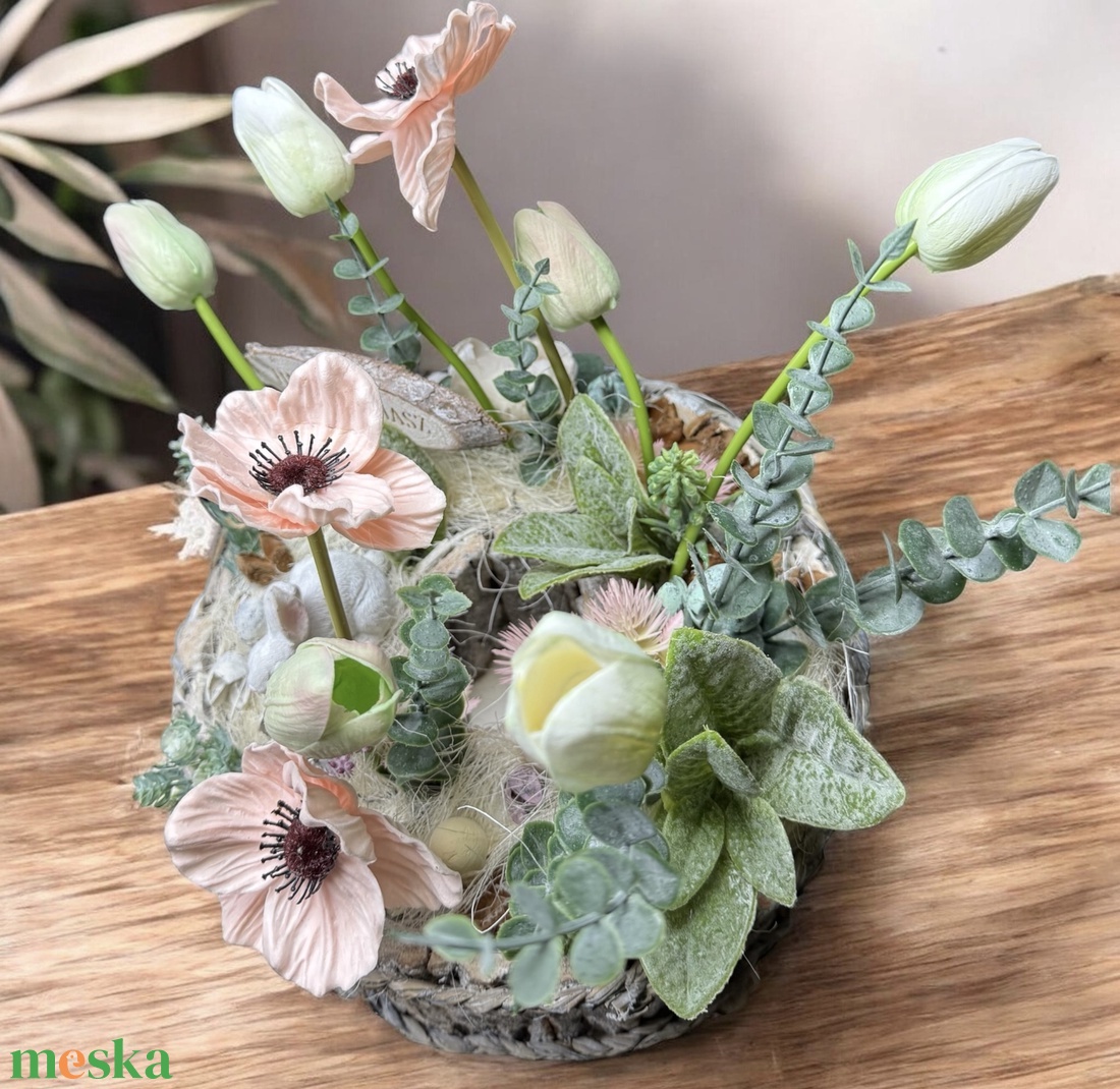 �� Tavaszi Fészek �� asztaldísz - ünnepi díszek, dekorációk - húsvéti díszek és dekorációk - húsvéti asztaldíszek - Meska.hu